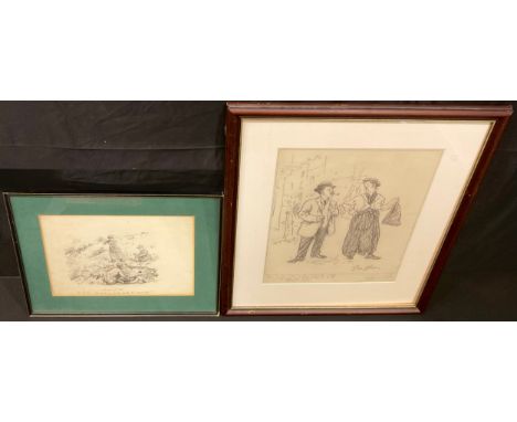 George Frederick Arthur Belcher, a comical print, of two figures''My Erb is feel Somethink Awful with is Teeth, The Doctor sa