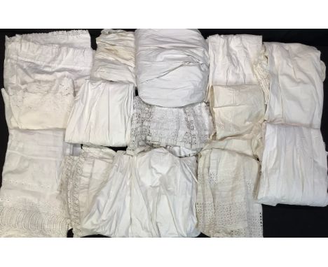 Vintage Costume - Edwardian and later lace edged and other nightgowns, aprons, undergarments, etc 