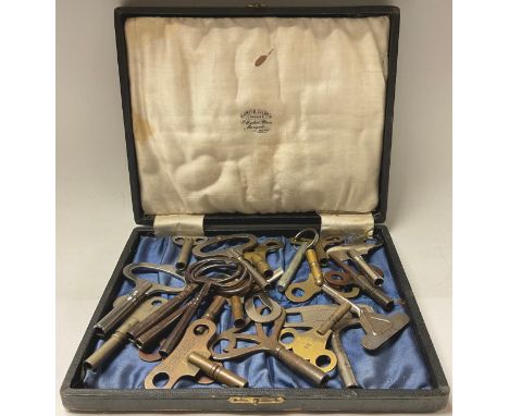 Keys - three Georgian bracket clock keys; other clock keys, etc (20) 