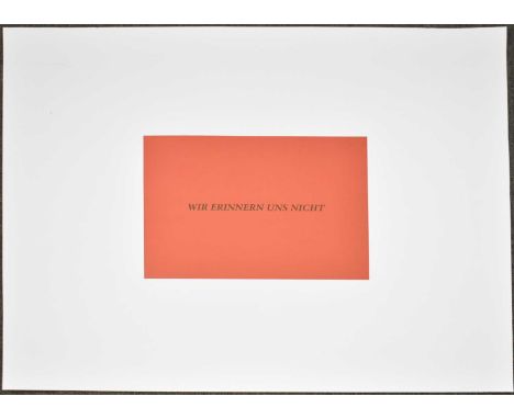 FELIX GONZALES-TORRES (1957-1996); lithograph, 'Untitled (We Don't Remember), 1991', unsigned, sheet size 58 x 73.5cm, unfram
