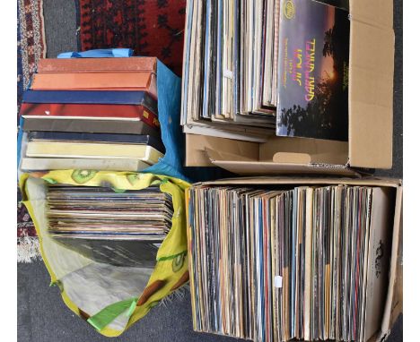 A large quantity of records, to include Rolling Stones albums.