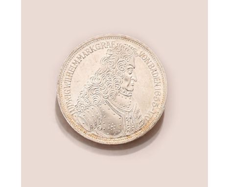 Silbermünze, 5 Mark, Deutschland, 1955,   Ludwig Wilhelm Markgraf von Baden, Prägemarke GSilver coin, 5 Mark, Germany, 1955  
