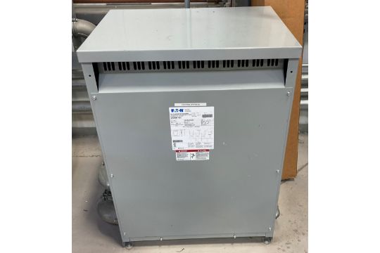 EATON TRANSFORMER 75 KVA, 480V/219V, 3 PHASE [RIGGING FEES FOR LOT# 37 ...