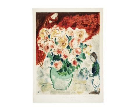 After Marc Chagall (1887-1985) by Charles Sorlier (1921-1990)The Bouquet (Mourlot CS 8) Lithograph in colours, 1955, on Arche