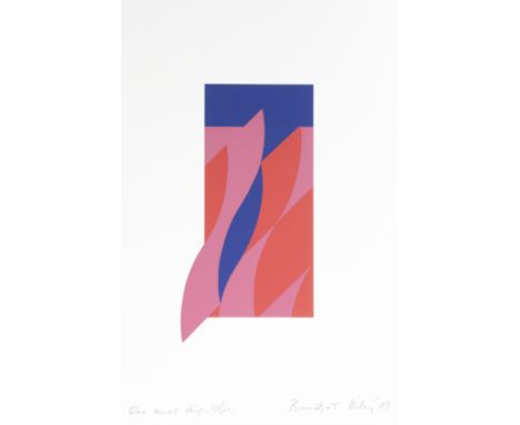 Bridget Riley (British, born 1931)One Small Step (Tommasini &amp; Gubay 70) Screenprint in colours, 2009, on Fabriano wove pa