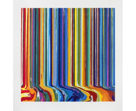 Ian Davenport (British, born 1988)Autumn, from The Four Seasons Etching in colours, 2019, chine collé on Hahnemühle Bright Wh