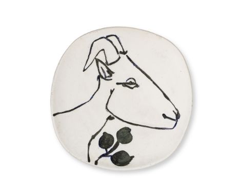 Pablo Picasso (Spanish, 1881-1973)Tête de chèvre de profil (Ramié 106) stamped Madoura Plein Feu/Empreinte Originale de Picas
