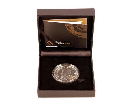 50the Anniversary 1oz Silver Proof Krugerrand in fitted box with certificate