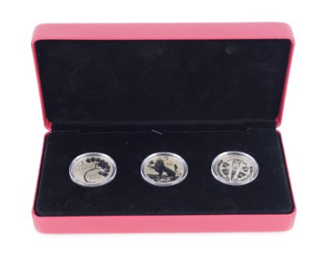 2017 Canadian Silver Mint "Forgotten 1927" design set (3 coins) in fitted leatherette covered box 