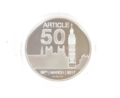 An Article 50 Commemorative Silver 1oz coin