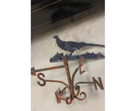 Wrought Iron ' Pheasant ' Weather Vane