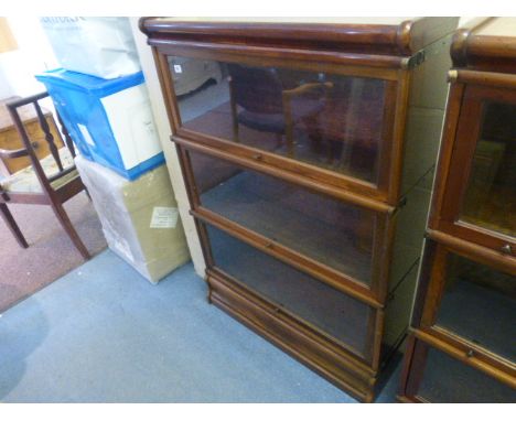 A three tier Globe Wernicke bookcase