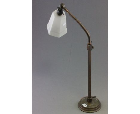 A 20th Century brass extending table lamp