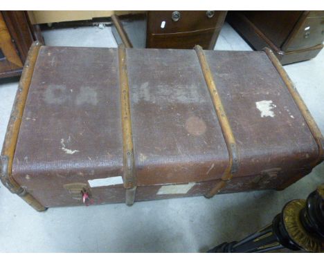 Vintage Wooden Bound Travelling Trunk