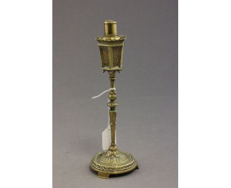 A 20th century brass lighter in the form of a street lamp