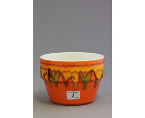 Poole Pottery Delphis Orange Ground Jardiniere / Vase, shape 73