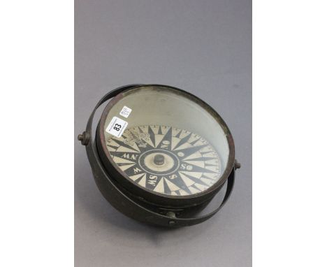 19C possibly Welsh gimballed compass