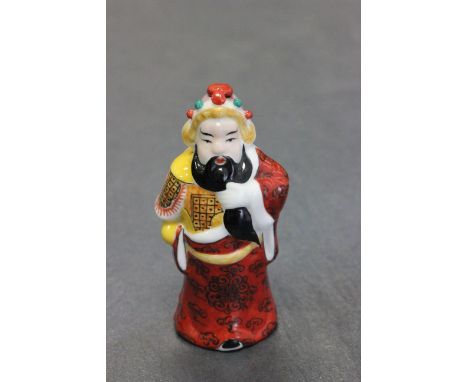 Chinese ceramic snuff bottle in the form of a sage