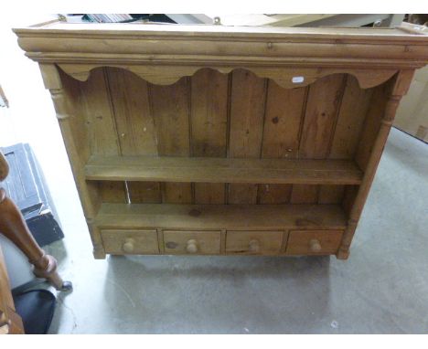 Pine Hanging Dresser Shelf with Three Drawers