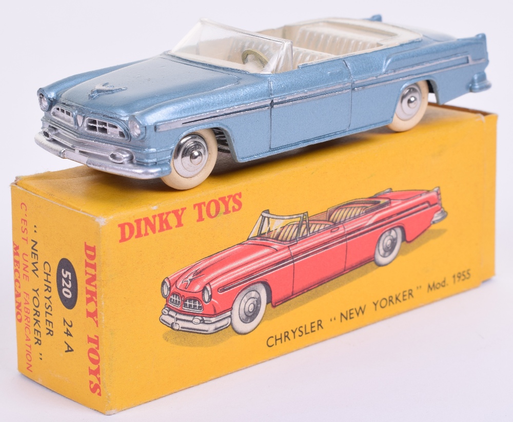 French Dinky rare light metallic blue 24A/520 Chrysler ‘New Yorker’ Mod