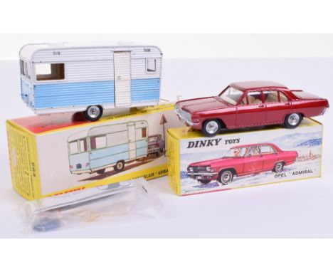  French Dinky 513 Opel ‘Admiral’, metallic red, spun hubs and Dunlop tyres, two pieces of luggage, excellent to mint conditio