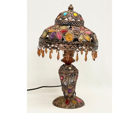 An ornate Middle Eastern style lamp. 41cm. 