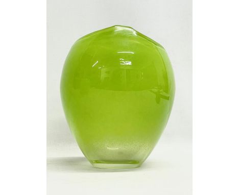A pair of large John Rocha Waterford Art Glass vases. 20x24cm. 