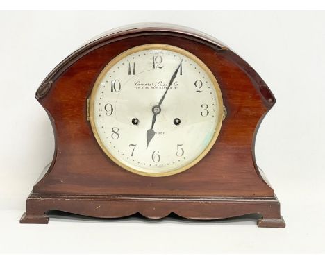 An early 20th century Camerer Cuss &amp; Co mantle clock. With pendulum. 36x13x27cm 