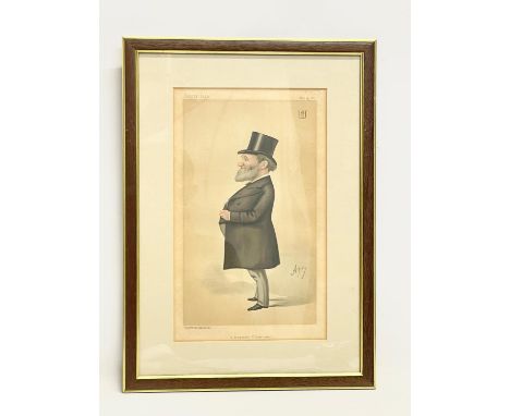 A late 19th century Vanity Fair print. A Temperate Ulster Man. 36x49cm. 