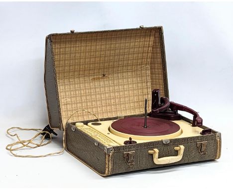 A vintage Collaro record player. 44x33.5x20.5cm closed 