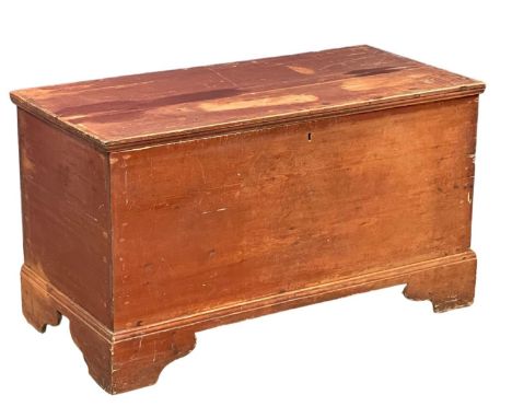 A large Victorian pine trunk. 