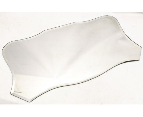 A vintage bevelled mirror. 68x41cm 