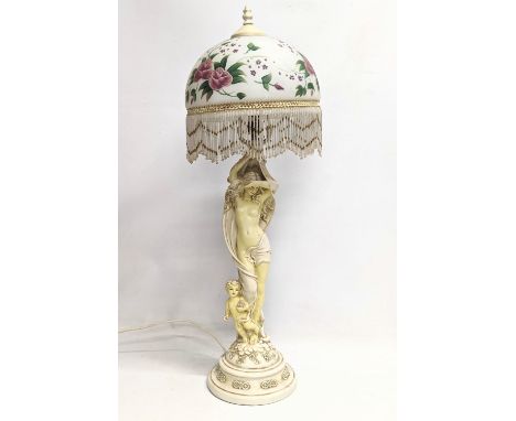 A vintage ornate table lamp. 74cm 