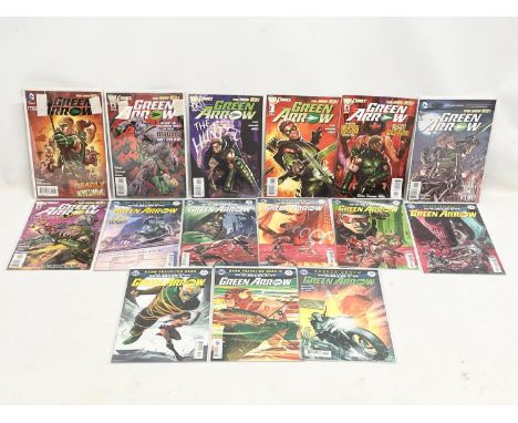 A collection of DC Green Arrow comics. 