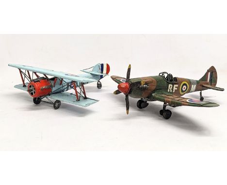 2 model RAF planes. 34x30cm 