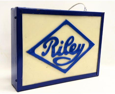 A vintage light up Riley sign. 42x10x31cm 