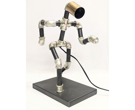 A steampunk table lamp. 39cm 