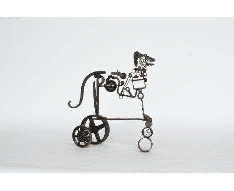 Recycled Hound Zoe Rubens is a contemporary sculptor and printmaker. Recycled Hound is created entirely from discarded metals