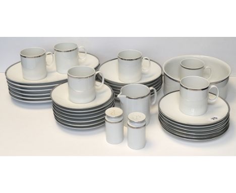A Thomas of Germany white glazed forty-piece part dinner &amp; coffee service. 