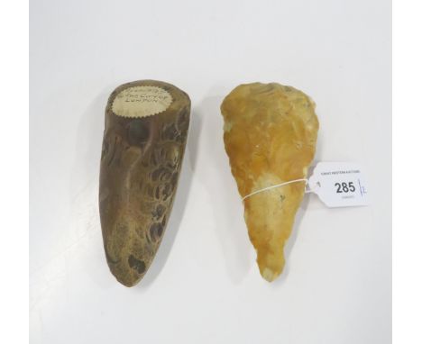 A flint axe head and another Condition Report:Available upon request