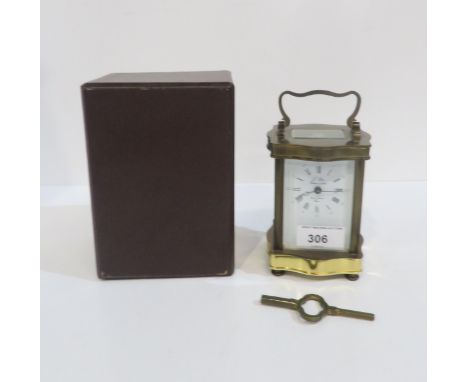 A French brass carriage clock by L'Epee,&nbsp;Saint Suzanne Condition Report:Available upon request