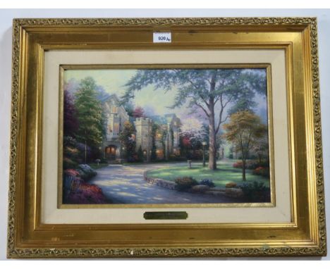 THOMAS KINKADE (AMERICAN 1958-2012) FOUR LIMITED EDITION PRINTS&nbsp; To include: Beyond Summer Gate; Mountain Majesty (signe
