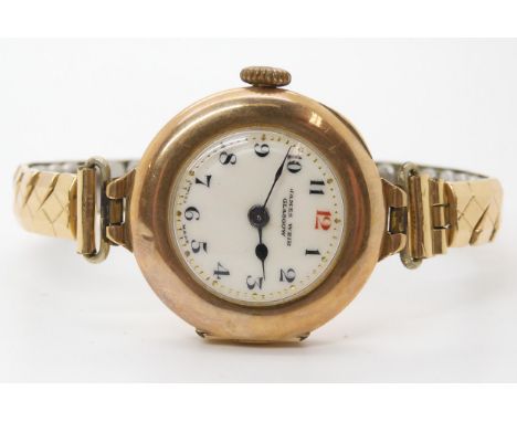 A 9ct gold vintage ladies watch Condition Report:Available upon request