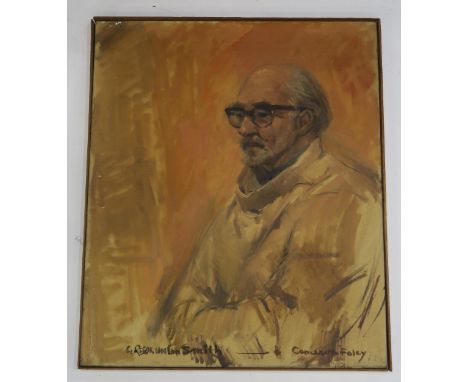 GEORGE CAMERON FOLEY (SCOTTISH b.FALKIRK 1910) SELF PORTRAIT&nbsp; Oil on canvas, signed, 76 x 64cm, together with six other 