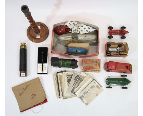 SCHUCO KEY WIND RACING CAR other vehicles boxed and loose, telescope, candlestick etc Condition Report:Available upon request