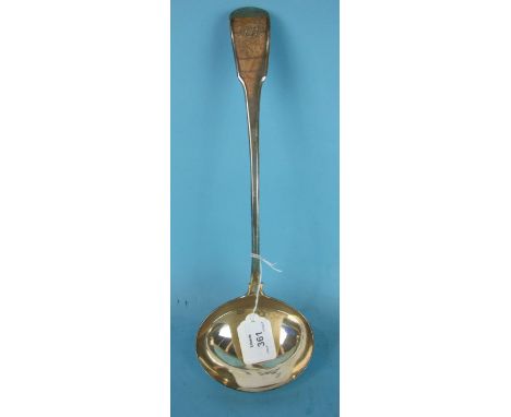 A George III fiddle pattern ladle by Eley, Fearn & Chawner, London 1808, ___6.5oz.