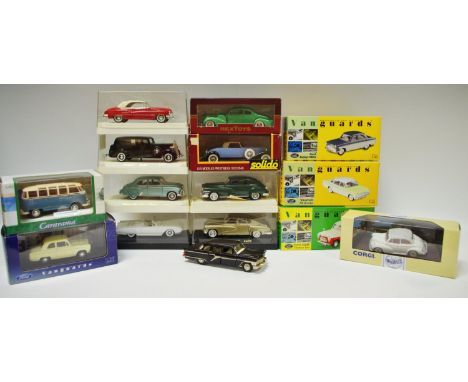 A Russian Chaika GAZ-13 Limousine, black, white interior, silver trim, windowed, pictorial box; perspex boxed Solido die-cast