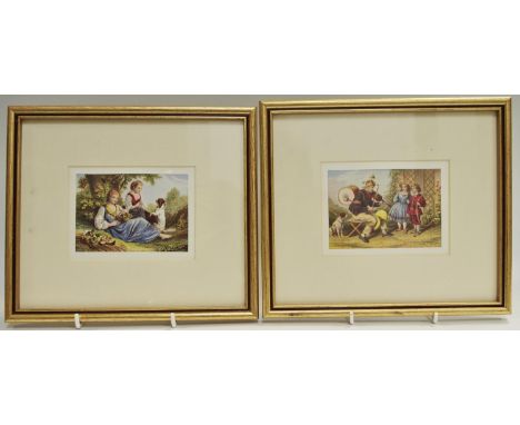 Four New Hall Vault prints, framed, each with Christies lot label to verso 