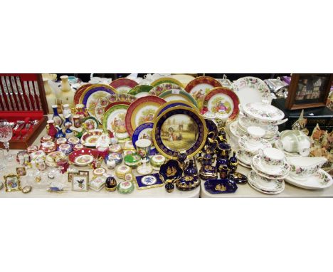 Decorative ceramics - Limoges including trinket pots, vases, plates, bells; a Wedgwood part tea &amp; dinner service etc. qty