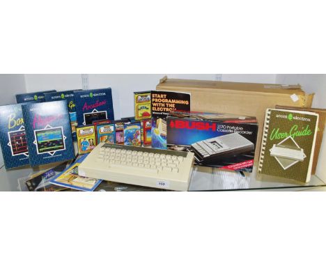 Retro Computing &amp; Gaming - an Acorn Electron Computer, Introductory Cassette, User Guide, inner packaging and out box; ei